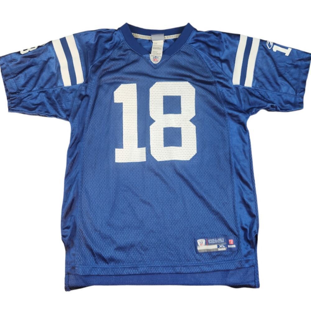 Reebok NFL onfield Indianapolis colts‎ Payton Manning jersey #18 blue & white